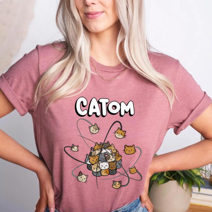 Catom Science Teacher Chemistry Lover Physics School Cat Women's Heather T-Shirt