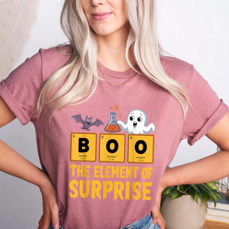Chemistry Boo The Element Of Surprise Science Teacher Women's Heather T-Shirt