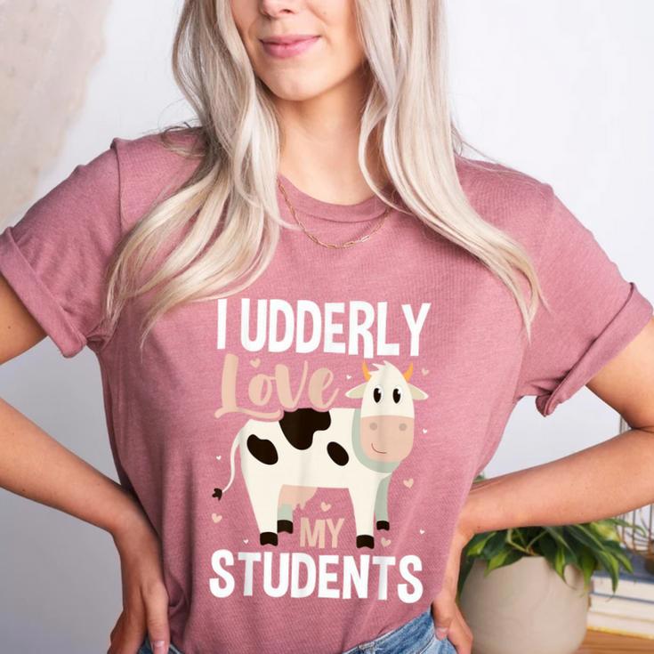 Cow Teacher Lover Women's Heather T-Shirt