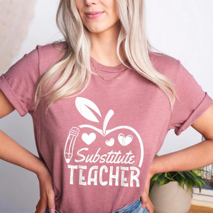 Cute Substitute Teacher Appreciation Men Women Women's Heather T-Shirt