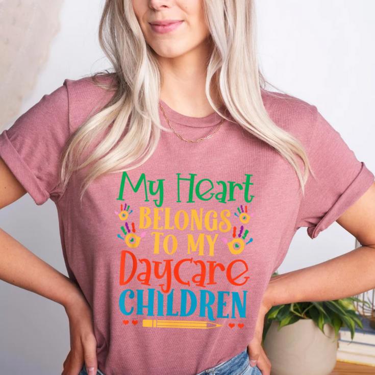 Daycare Children Childcare Provider Teacher PreK Nursery Women's Heather T-Shirt