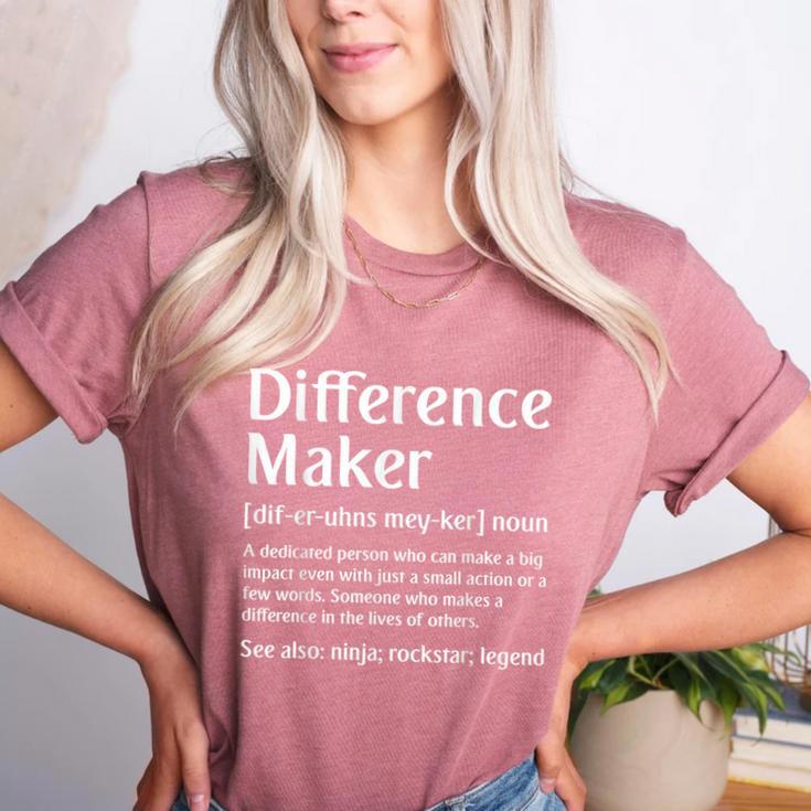 Difference Maker Definition Vintage Teachers Mom Boss Women Women's Heather T-Shirt