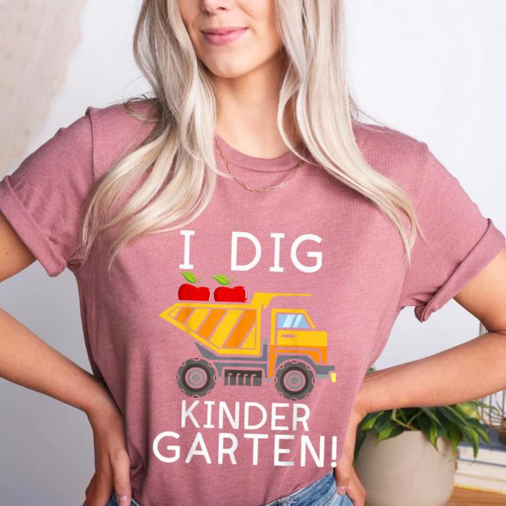 I Dig Kindergarten Student Teacher Construction First Day Women's Heather T-Shirt