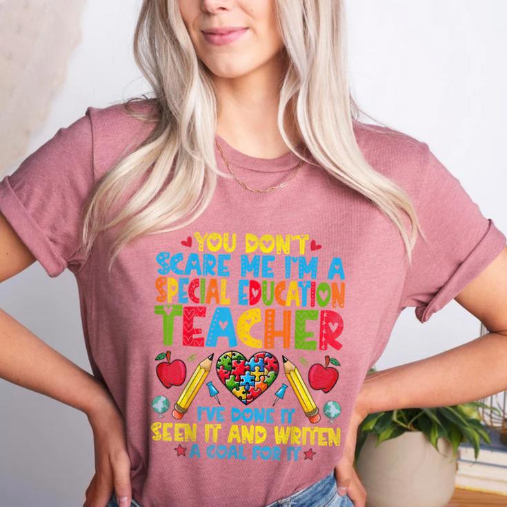 You Don't Scare Me I'm A Special Education Teacher SPED Women's Heather T-Shirt