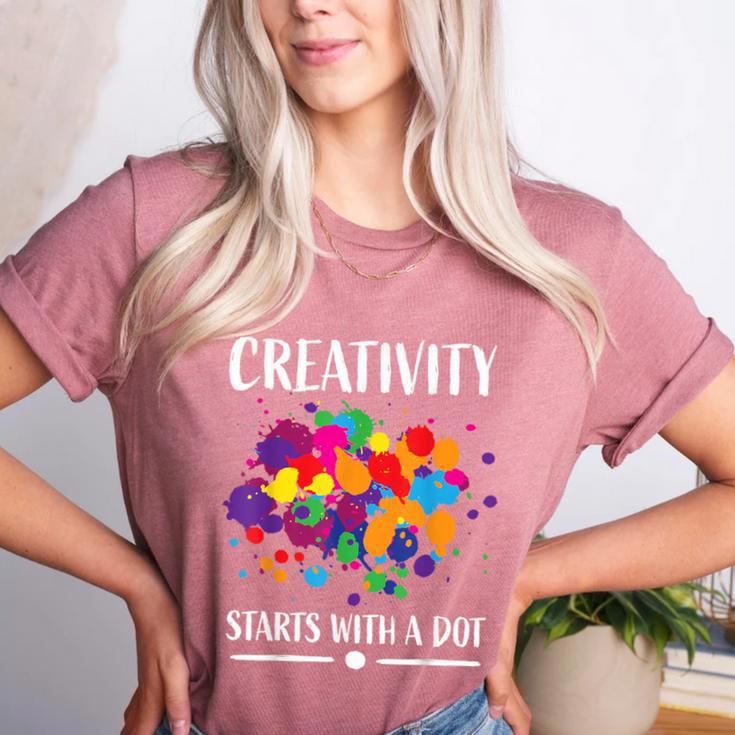Dot Day Shirt Women Men Kids Girls Boys Teacher 2024 Dot Day Women's Heather T-Shirt