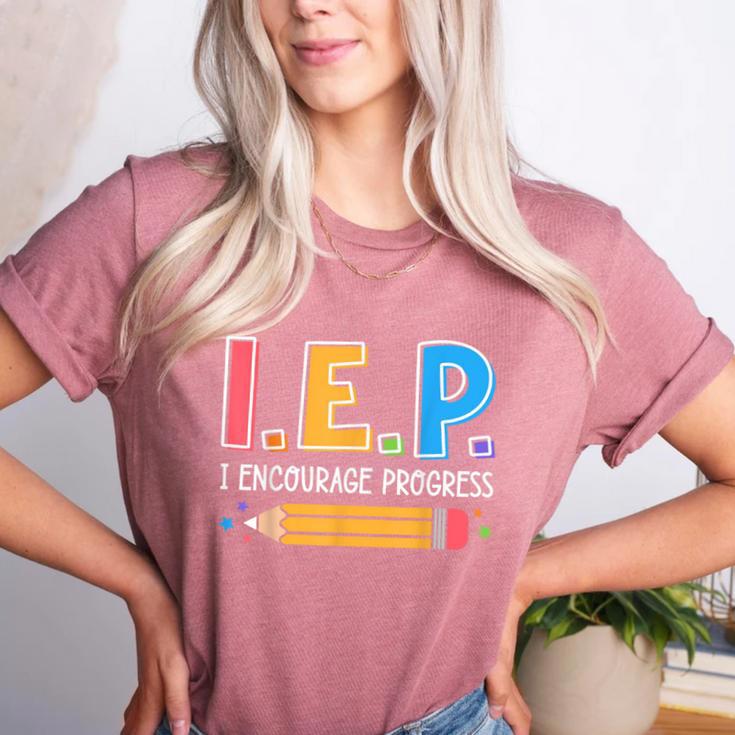 I E P I Encourage Progress Special Education Teacher Women's Heather T-Shirt