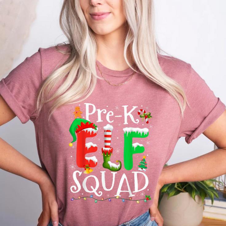 Elf Squad Pre-k Teacher Christmas Child Xmas Women's Heather T-Shirt