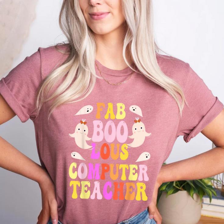 Faboolous COMPUTER TEACHER Costume This Is My Spooky Mom Dad Women's Heather T-Shirt