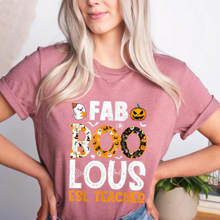 Faboolous ESL ESOL Teacher Spooky Teacher Halloween Costume For Men Women Women's Heather T-Shirt