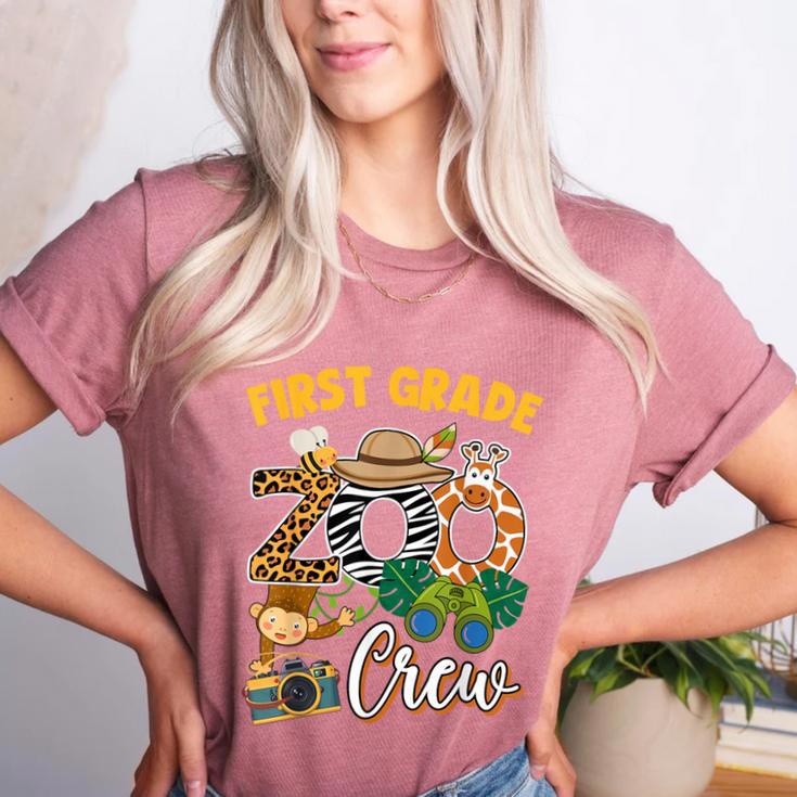First Grade Zoo Field Trip Squad Matching Teacher Students Women's Heather T-Shirt