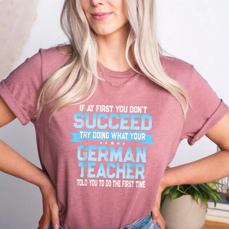 Fun German Teacher Appreciation Language Class Saying Women's Heather T-Shirt
