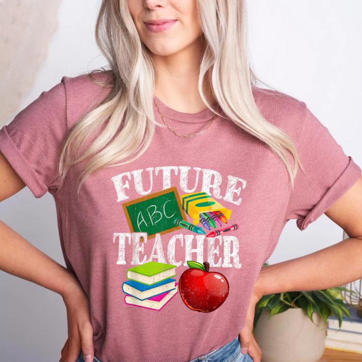 Future Teacher With Canyon And Book Teacher Men Women Girls Kids Women's Heather T-Shirt