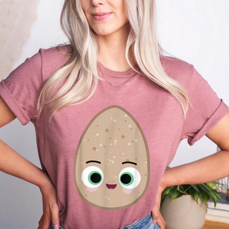 Good Egg Teacher Halloween Costume Group The Shel Egg Women's Heather T-Shirt