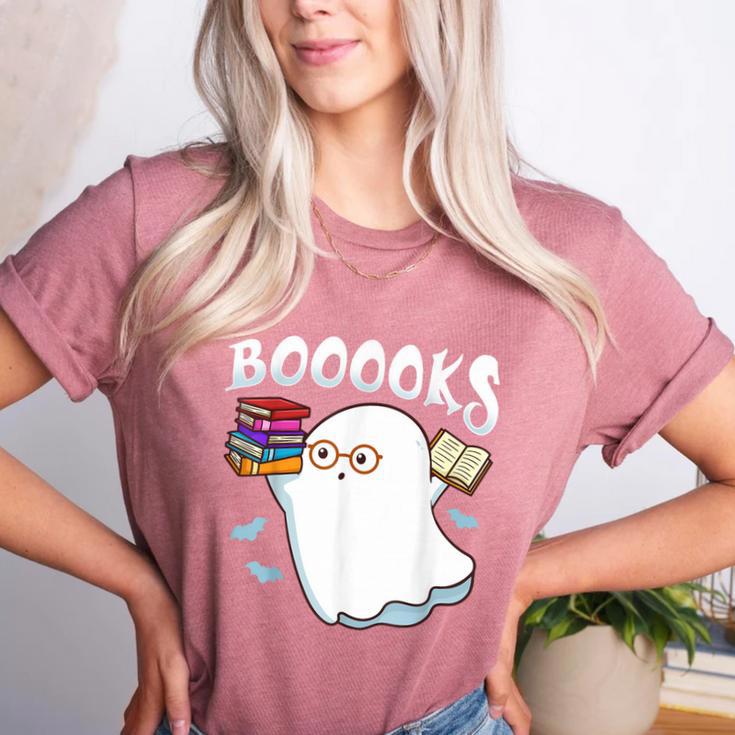 Halloween Books Librarian English Teacher Reader Reading Women's Heather T-Shirt