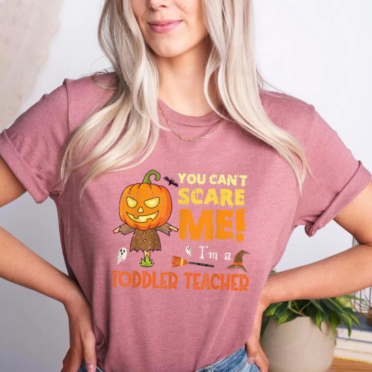Halloween You Can't Scare Toddler Teacher  For Men Women Women's Heather T-Shirt