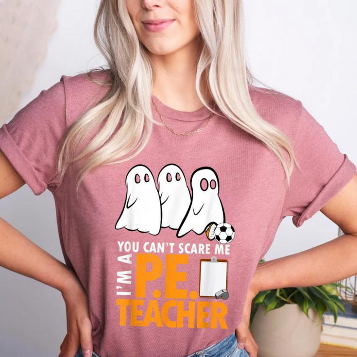 Halloween PE Teacher Shirt Can't Scare Me Women's Heather T-Shirt