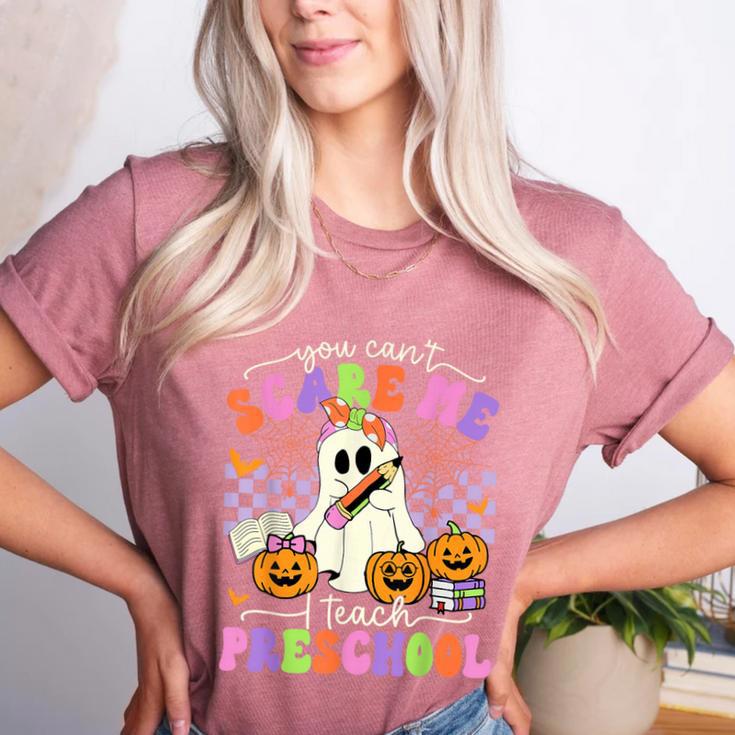 Halloween Teacher You Can't Scare Me I Teach Preschool Women's Heather T-Shirt