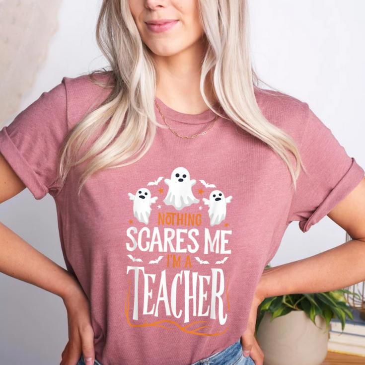 Halloween Teacher Nothing Scares Me Women Men Teachers Women's Heather T-Shirt