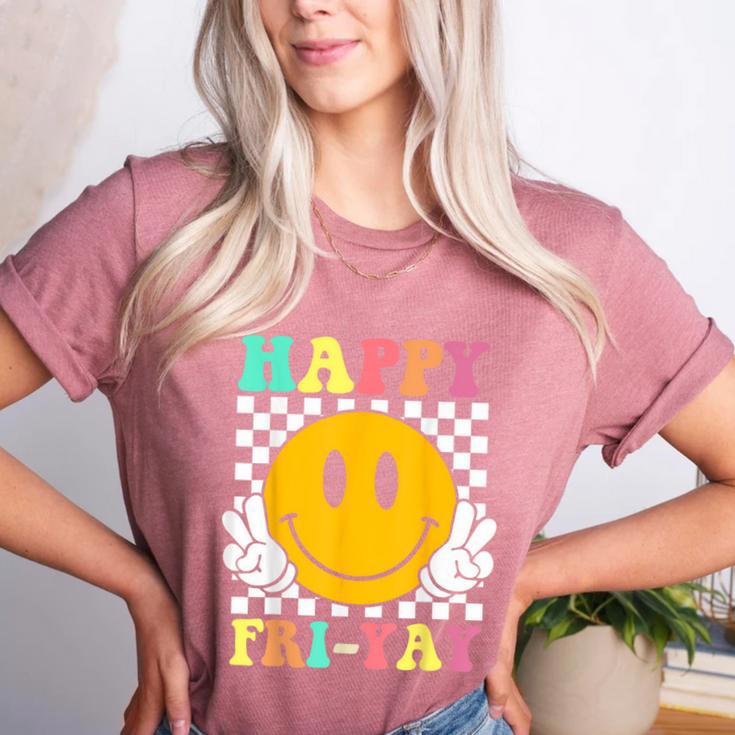 Happy Fri-Yay Teacher Friday Weekend School Women's Heather T-Shirt