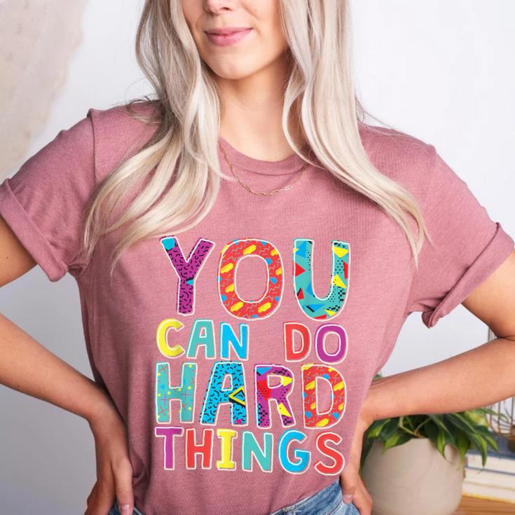 You Can Do Hard Things School Student Teachers Women's Heather T-Shirt