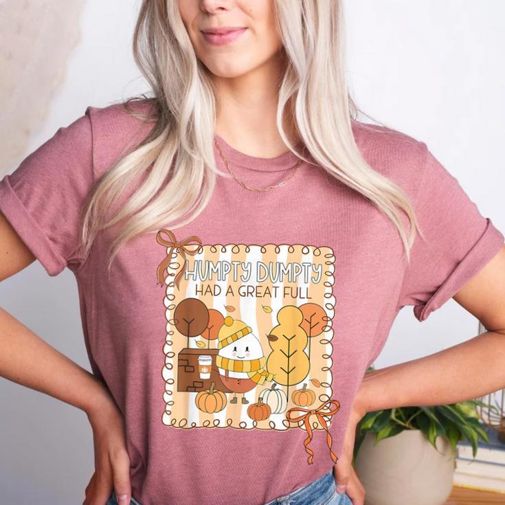Humpty Dumpty Had A Great Fall Teacher Thanksgiving Autumn Women's Heather T-Shirt