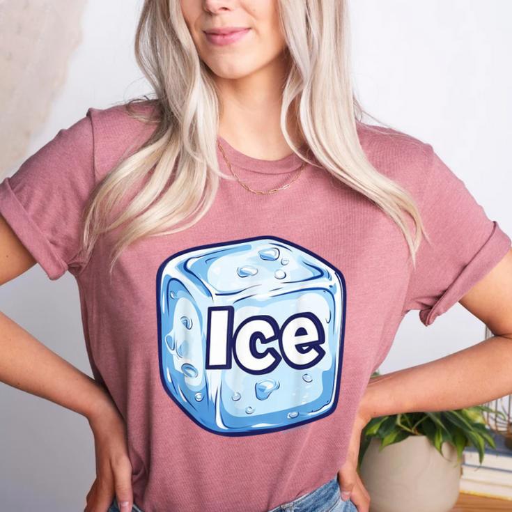 Ice Halloween Pun Costume Easy Lazy Team Group Teacher Women's Heather T-Shirt