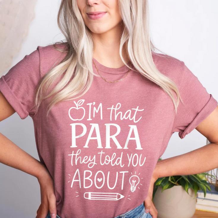 I'm That Paraprofessional They Told You About Retro Teacher Women's Heather T-Shirt