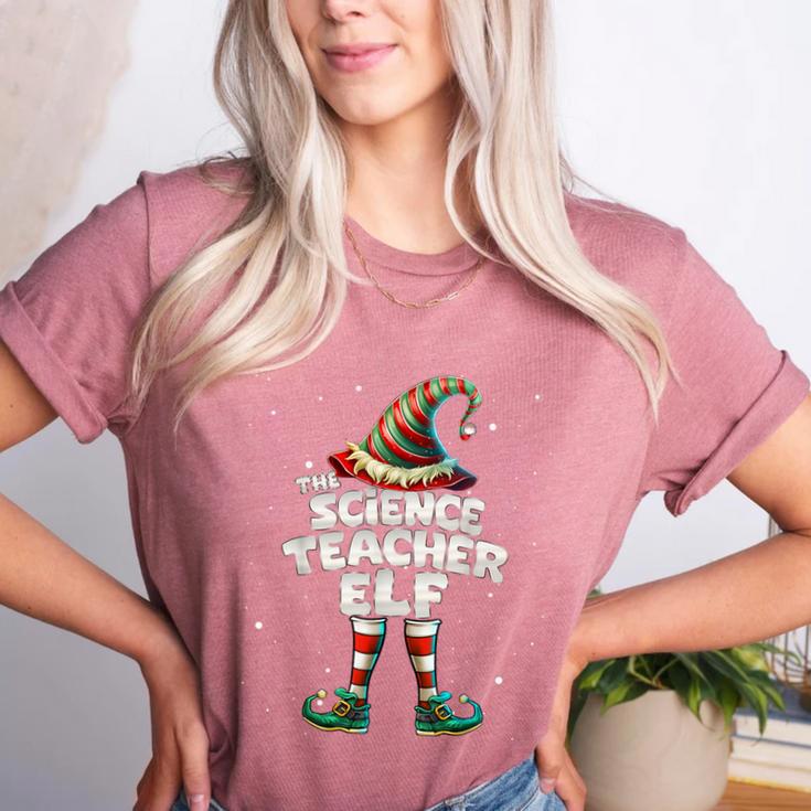 I'm The Science Teacher Elf Family Matching Group Christmas Women's Heather T-Shirt