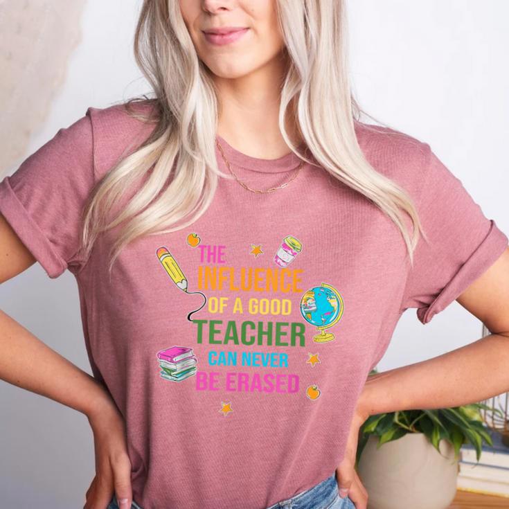 The Influence Of A Good Teacher Can Never Be Erased Quote Women's Heather T-Shirt