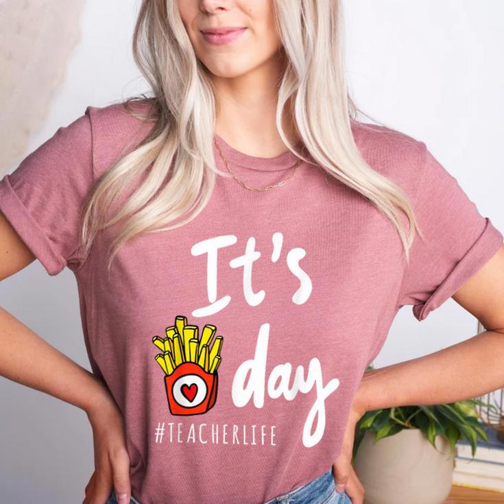 It's Fry Day Teacher Life Women's Heather T-Shirt