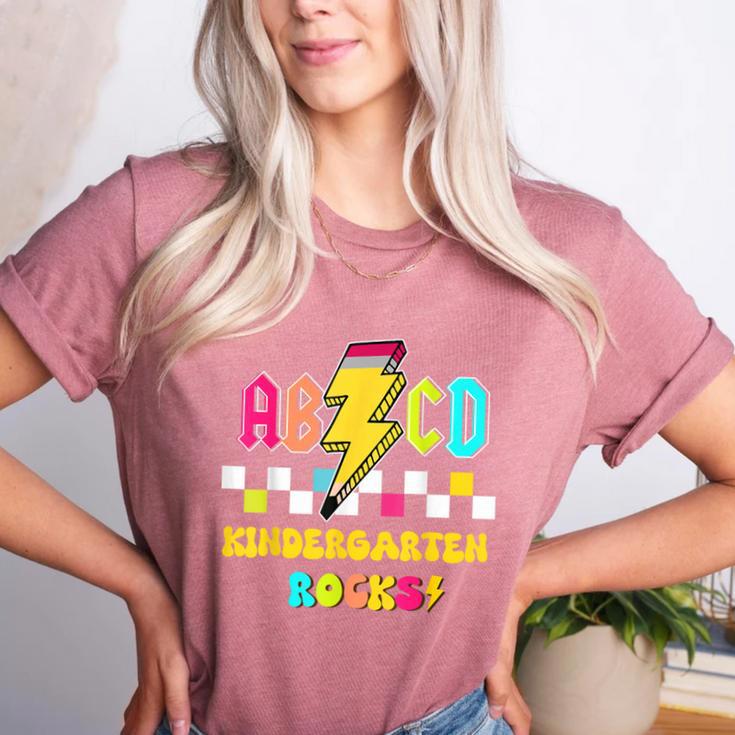Kindergarten ABCD Rocks Teacher Student Back To School Women's Heather T-Shirt
