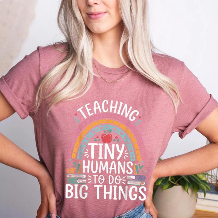 Kindergarten Teacher Tiny Humans Pre-School Teacher Women's Heather T-Shirt