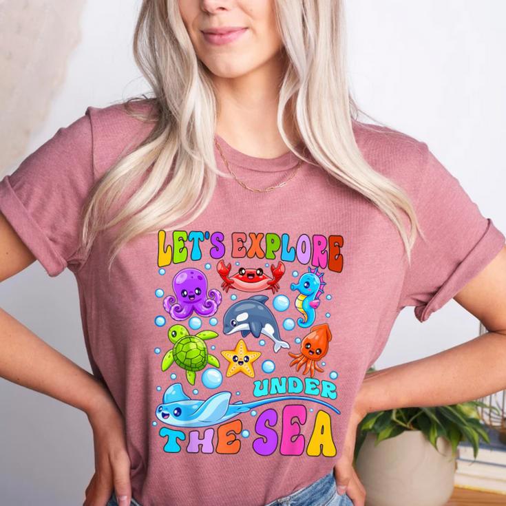 Let's Explore Under The Sea Back To School Student Teacher Women's Heather T-Shirt
