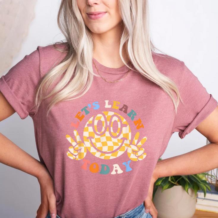 Let's Learn Today First Day Of School For Teacher Student Women's Heather T-Shirt
