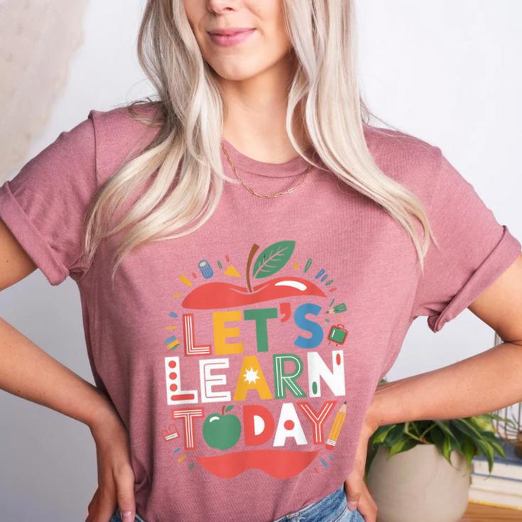 Let's Learn Today Teacher Motivational Back To School Women's Heather T-Shirt