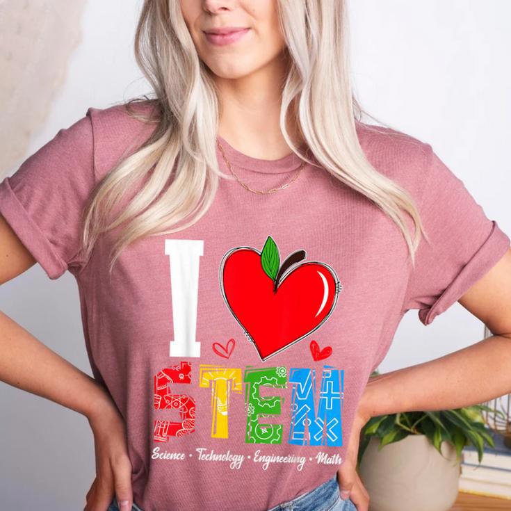 I Love STEM Student Teacher 1st Day Of School Back To School Women's Heather T-Shirt