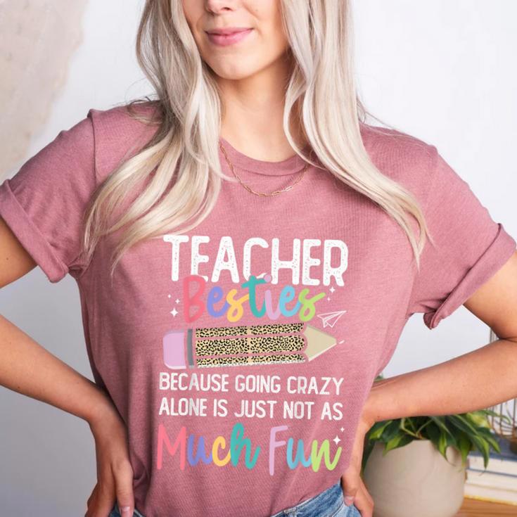 Matching Teachers Last Day Of School Teacher Besties Women's Heather T-Shirt