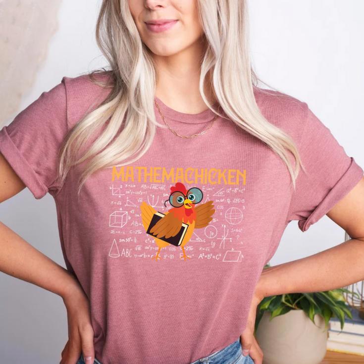 Math Nerd The Mathemachicken a Math Teacher Women's Heather T-Shirt