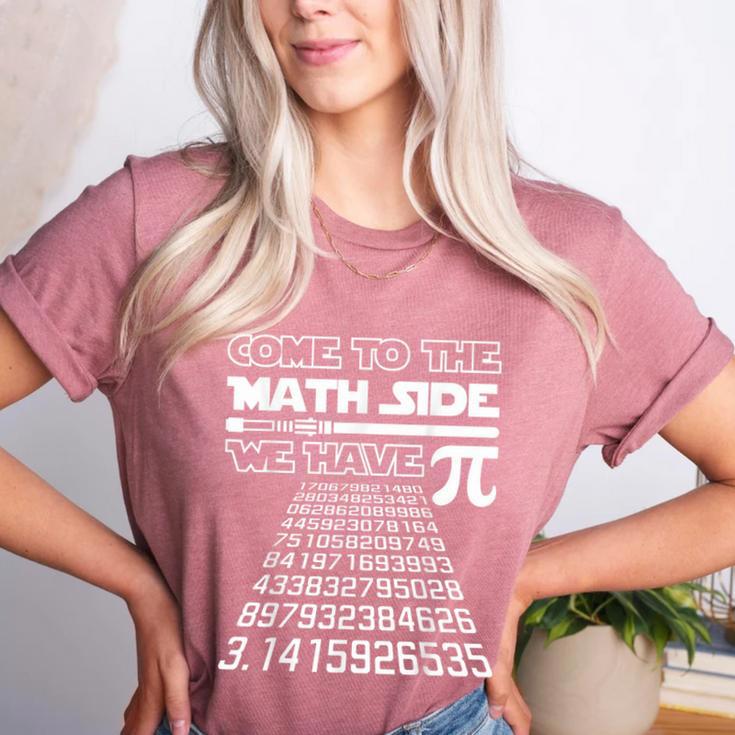 Come To The Math Side We Have Pie Shirt Pi Day Teacher Women's Heather T-Shirt