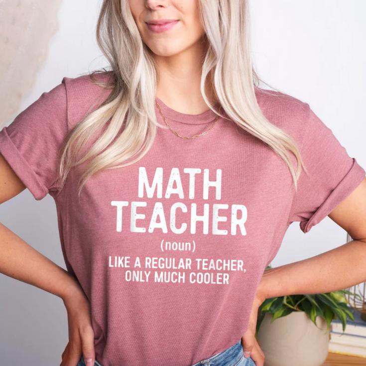 Math Teacher Definition Shirt Men Women Teacher Women's Heather T-Shirt