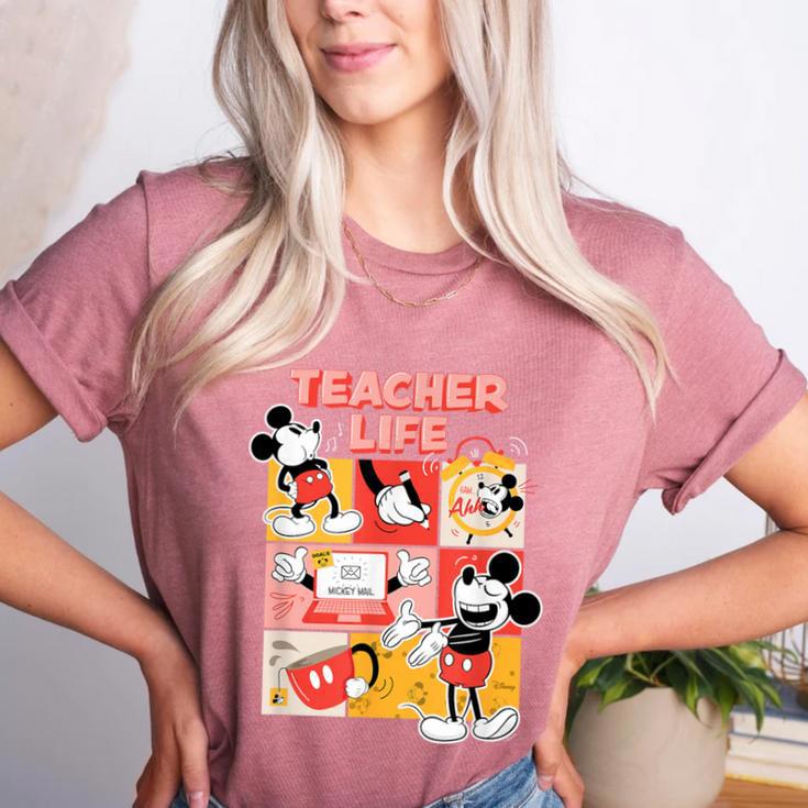 Mickey Mouse Teacher Life Women's Heather T-Shirt