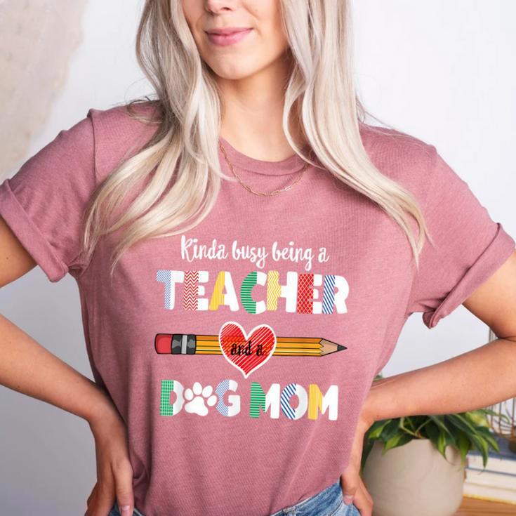 Mothers Day For Teacher Dog Lover Dog Mom Teacher Women's Heather T-Shirt
