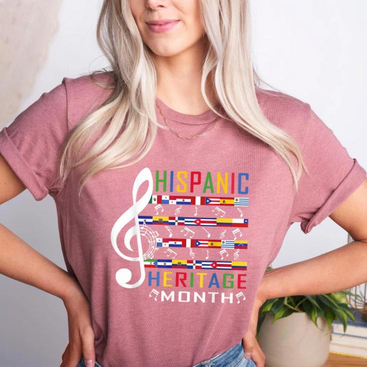 Music Teacher Kid National Hispanic Heritage Month Women's Heather T-Shirt