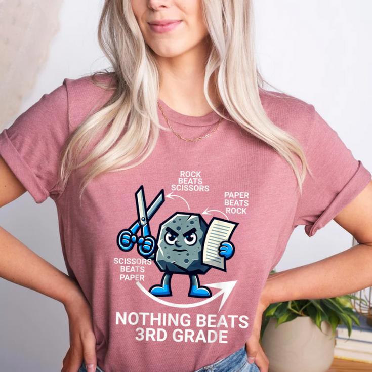 Nothing Beats 3rd Grade Back To School Kids Teachers Women's Heather T-Shirt