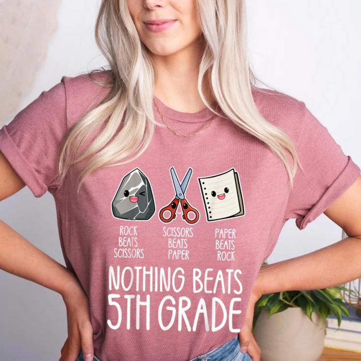 Nothing Beats 5th Grade Back To School Kids Teachers Women's Heather T-Shirt