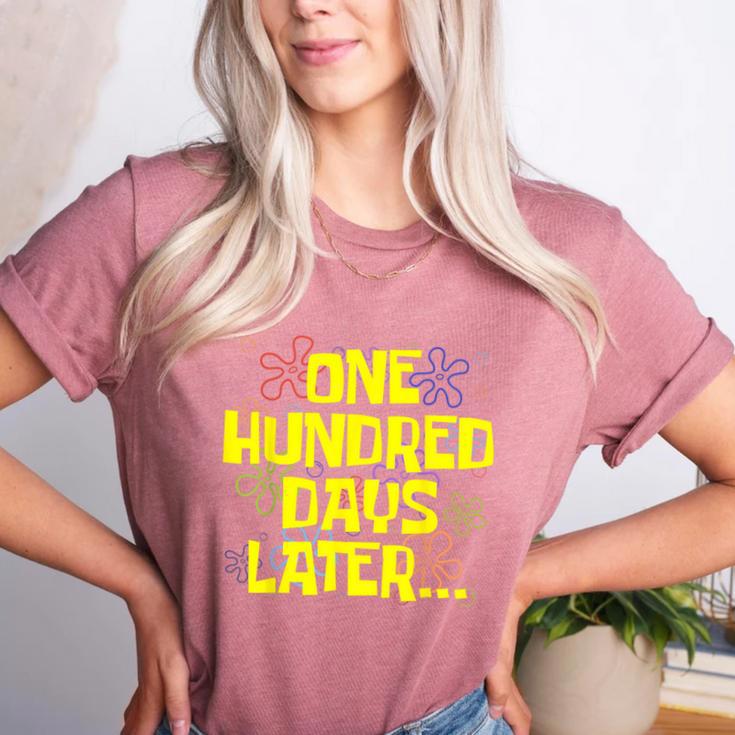 One Hundred Days Later 100th Day Of School Teacher Student Women's Heather T-Shirt