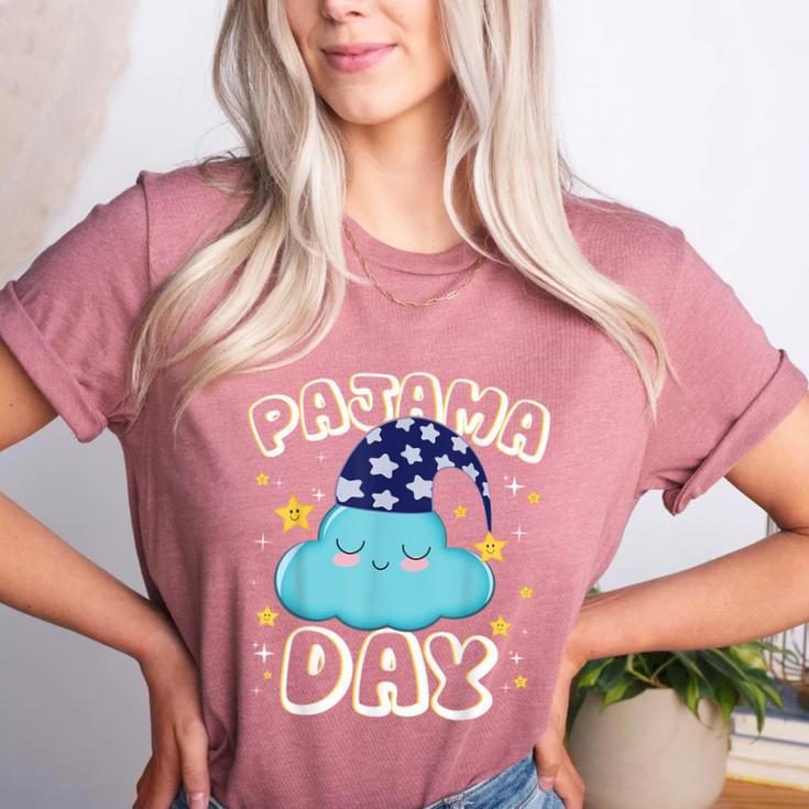 Pajama Day School Spirit Week Fun Cloud Teacher Student Women's Heather T-Shirt