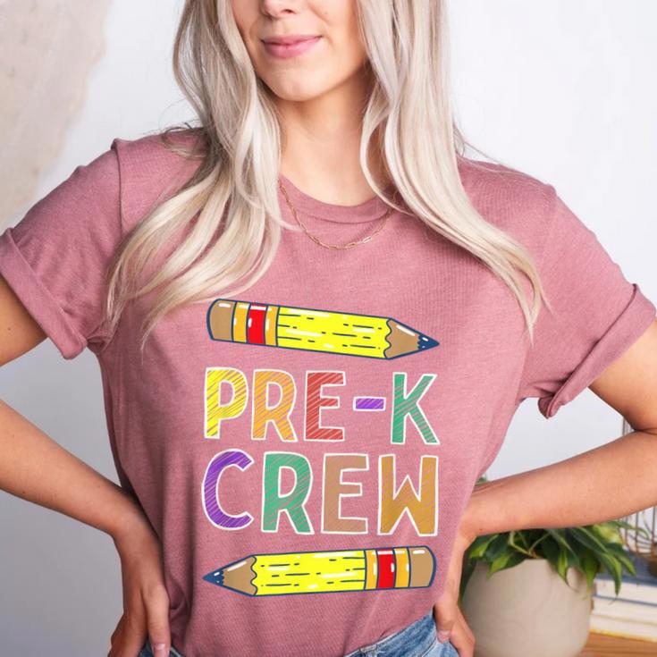 Pre-K Crew PreK Teachers Back To School Women's Heather T-Shirt