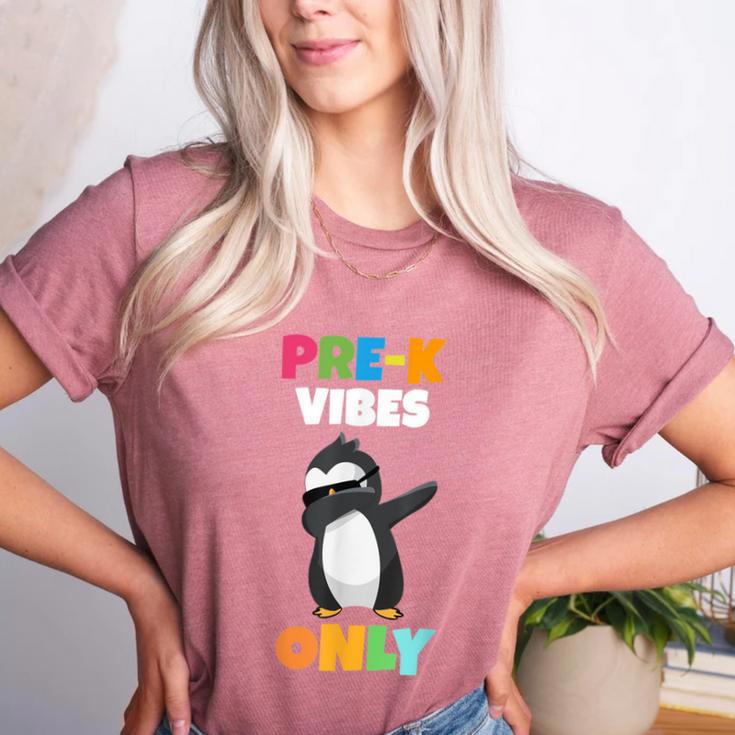 Pre-K Vibes Only Penguin Teachers Kids Back To School Women's Heather T-Shirt