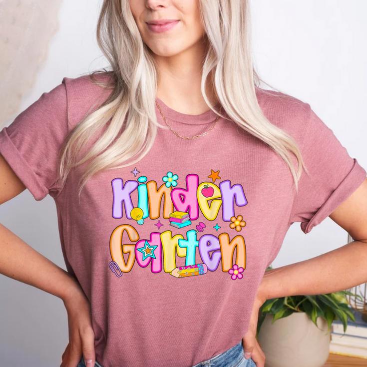 Preppy Kindergarten First Day Of School Teachers Girls Boys Women's Heather T-Shirt